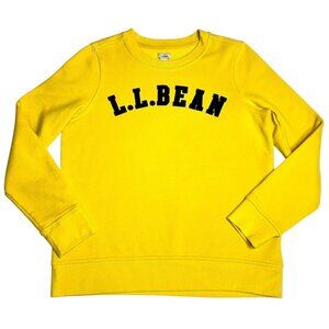 L.L. Bean Yellow 1912 Crewneck Sweatshirt | Womens Size M | Soft Cozy Fleece